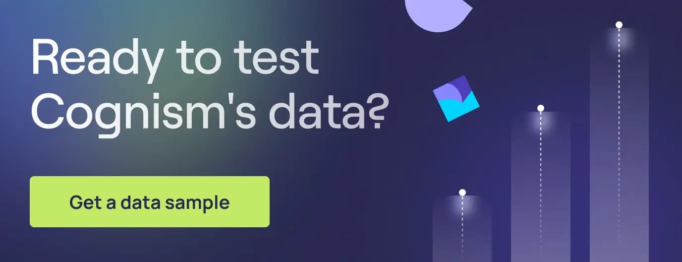 CTA banner to get a free data sample from Cognism.
