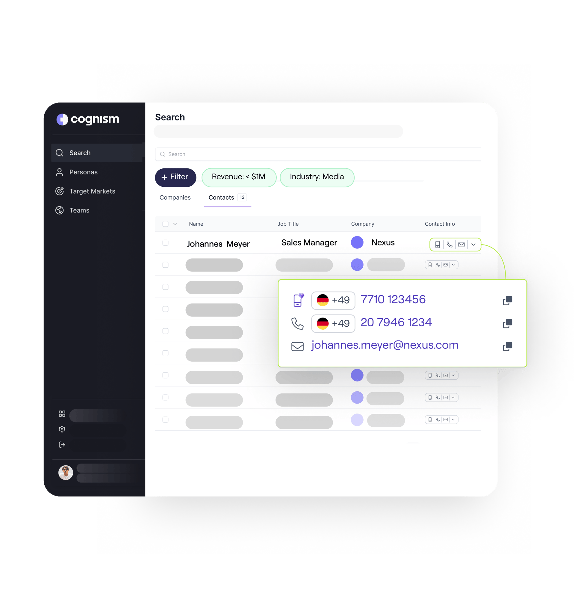 Web App von Cognism